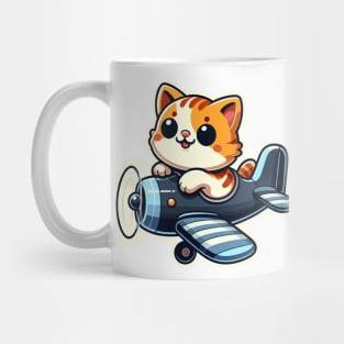 kitty on a plane Mug